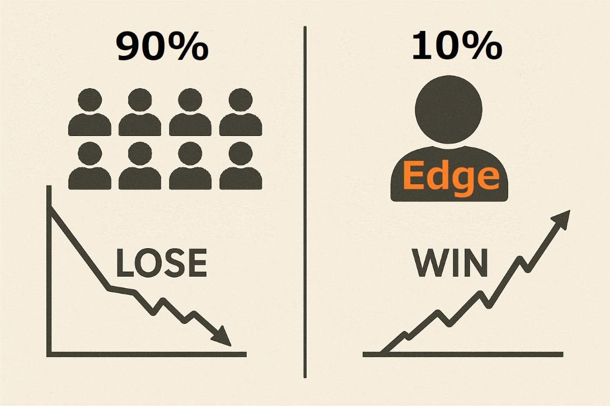 The difference between losing and winning traders: having an edge vs. none